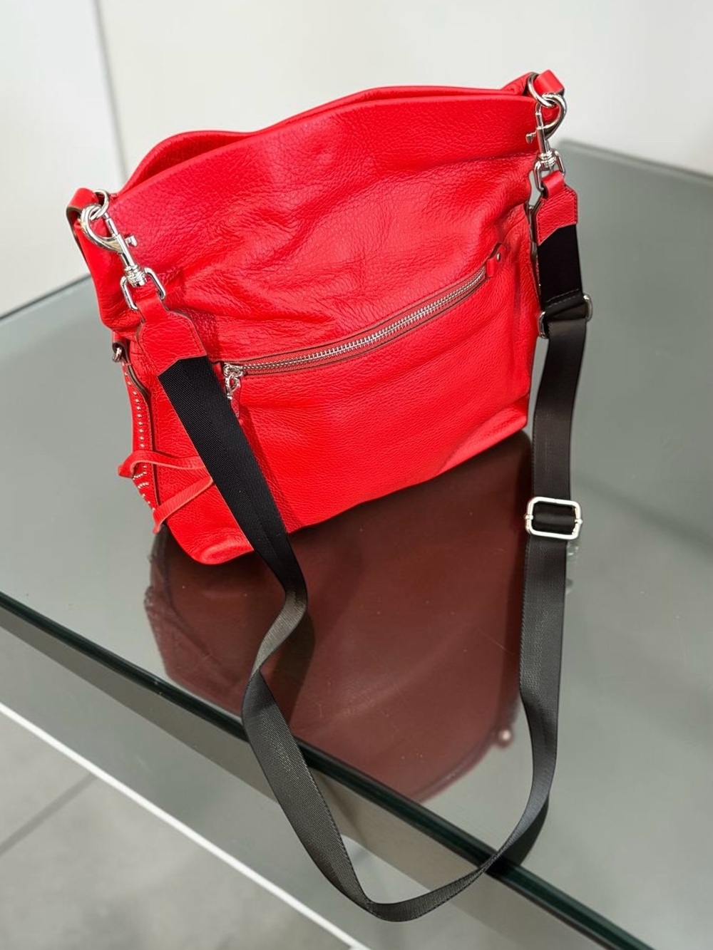 NEW Aimee Kestenberg Leather Crossbody Bag with Adjustable Strap